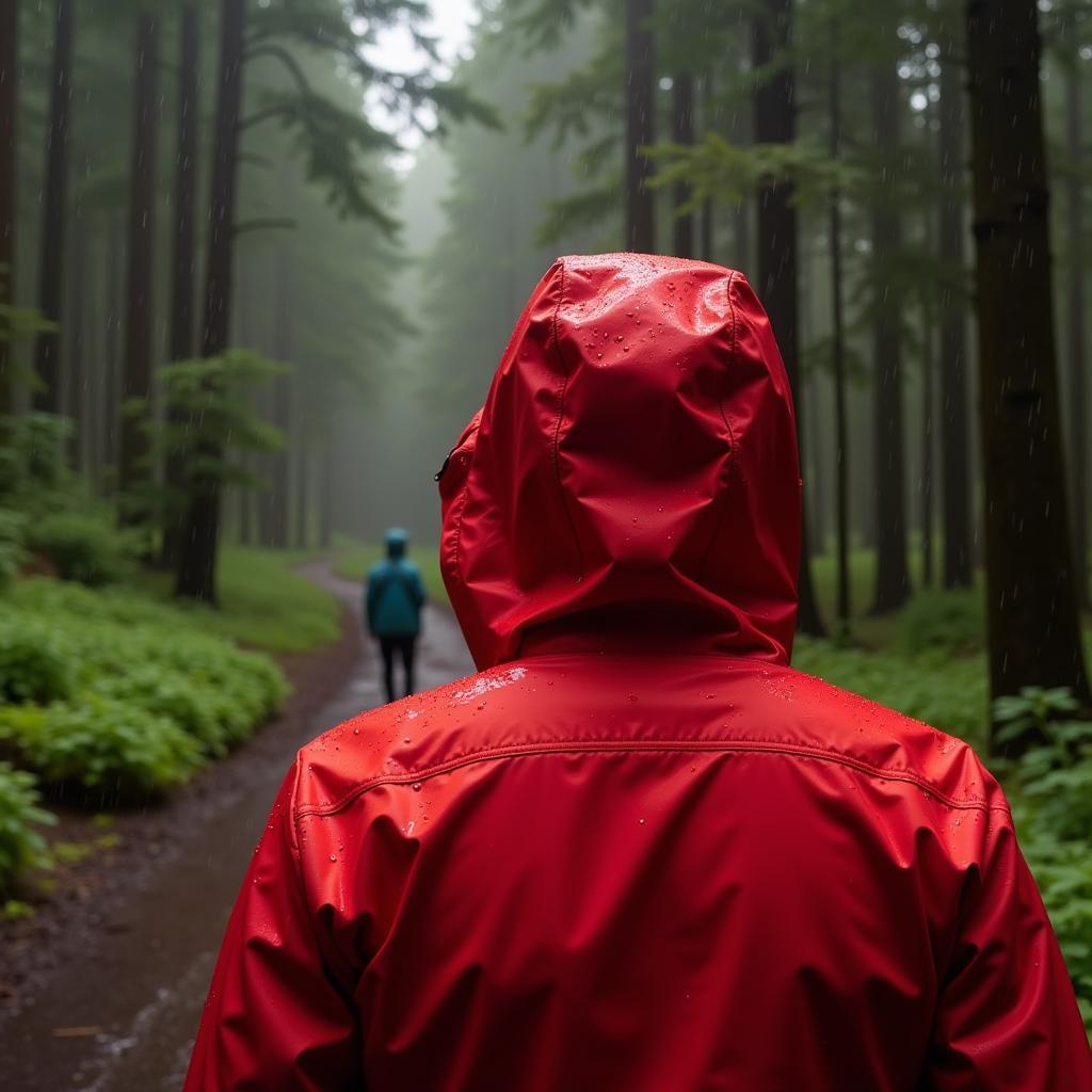 Waterproof National Park Jacket in Action