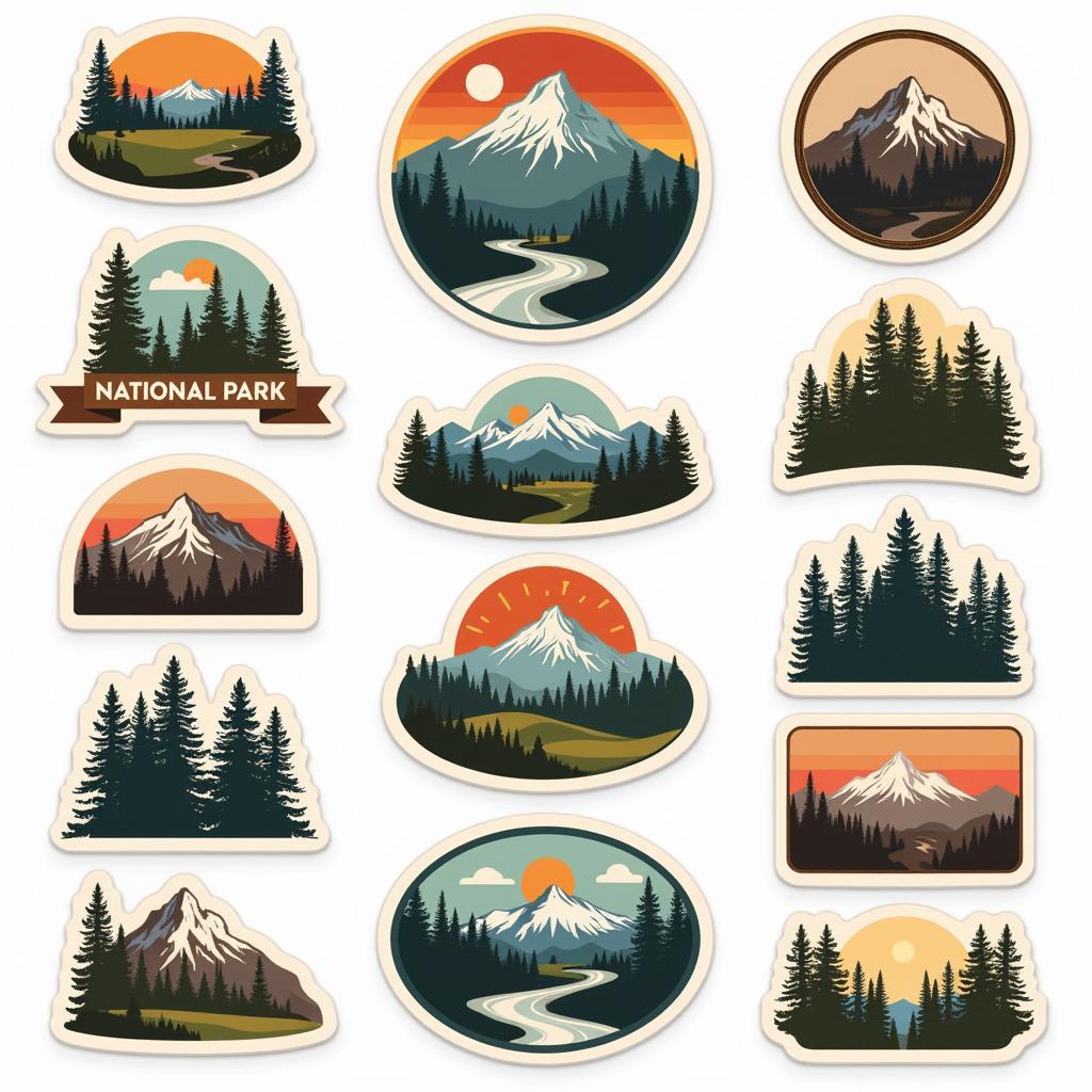 National Park Sticker Styles