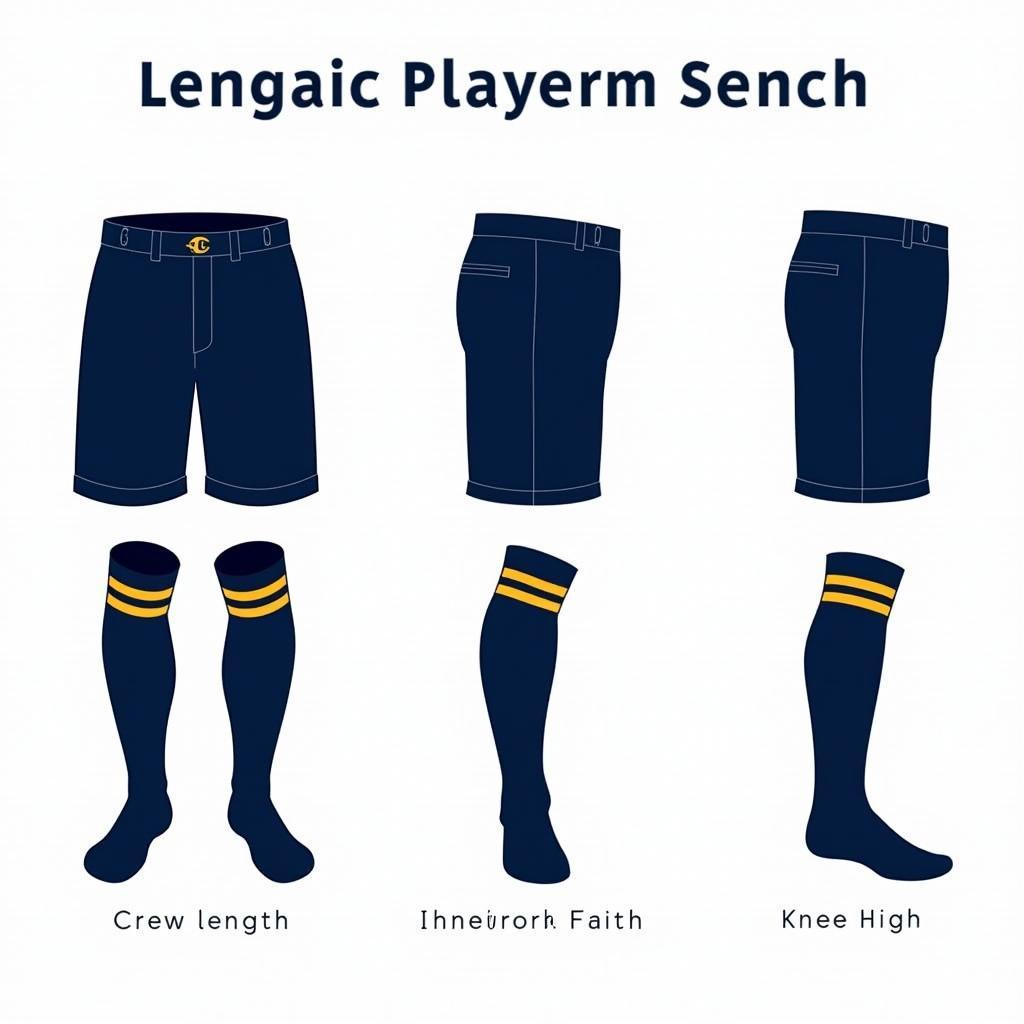 Navy Blue Uniform Socks in Different Lengths