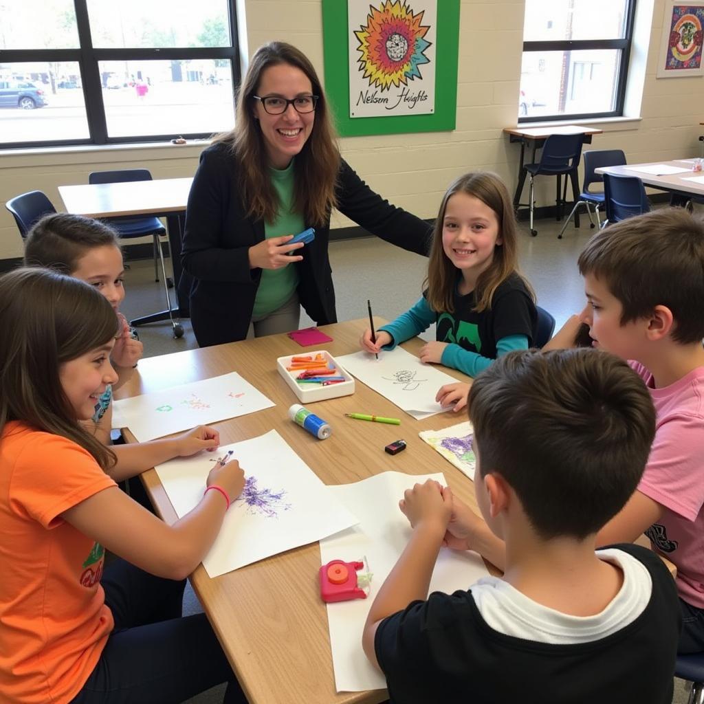 Children participating in an after-school program at Nelson Heights Community Center