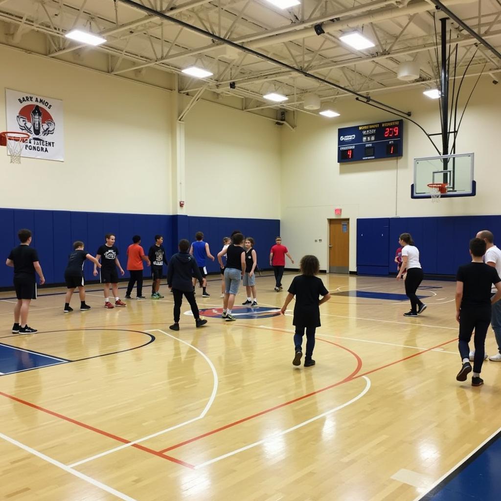 Basketball court at Nelson Heights Community Center