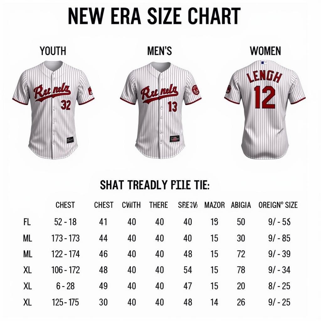 New Era Baseball Jersey Sizing Guide