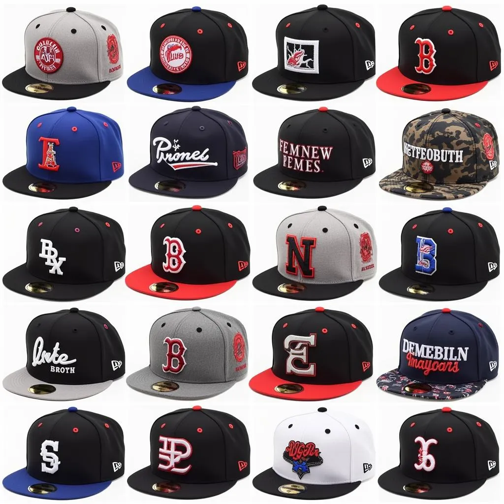 Different styles of New Era Bronx hats