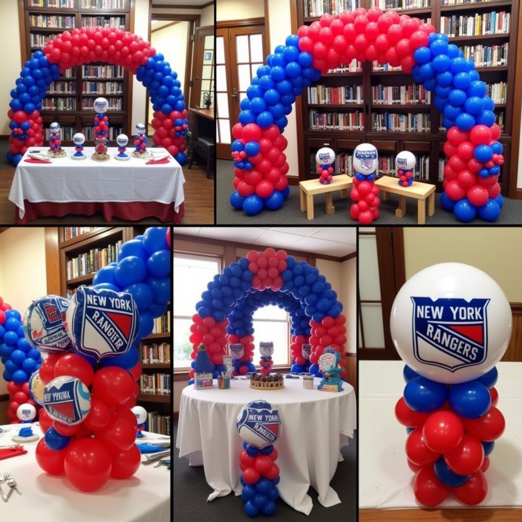 Creative ways to decorate with New York Rangers balloons