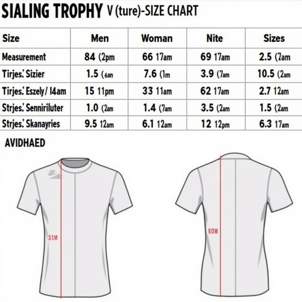 Nike Trophy V Jersey - Men's and Women's Sizing Chart