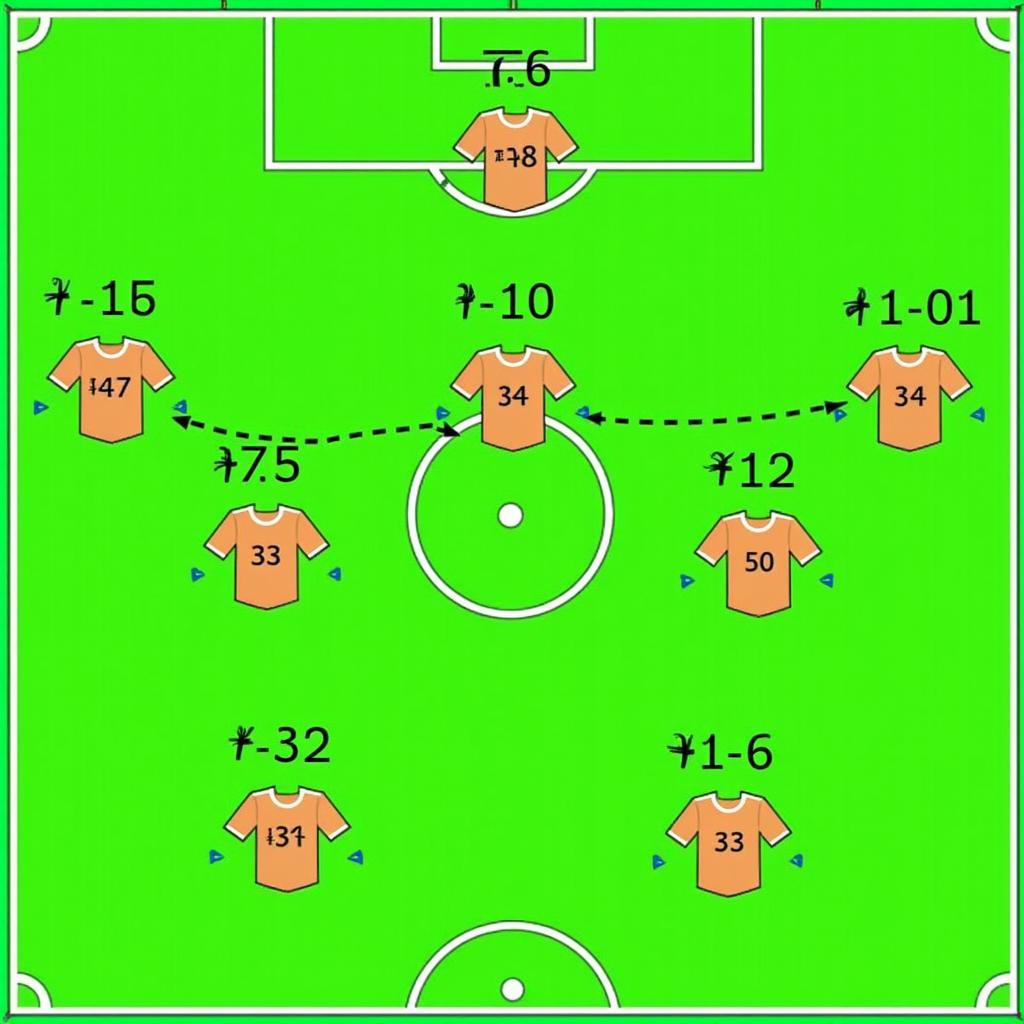 Nine-080 Tactical Formation on a Football Field