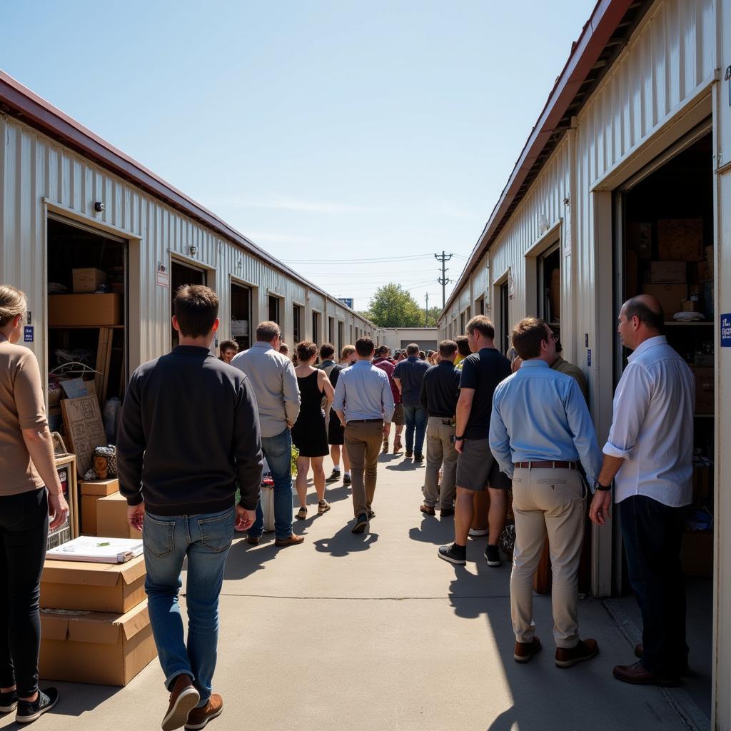 NorCal storage unit auction in progress