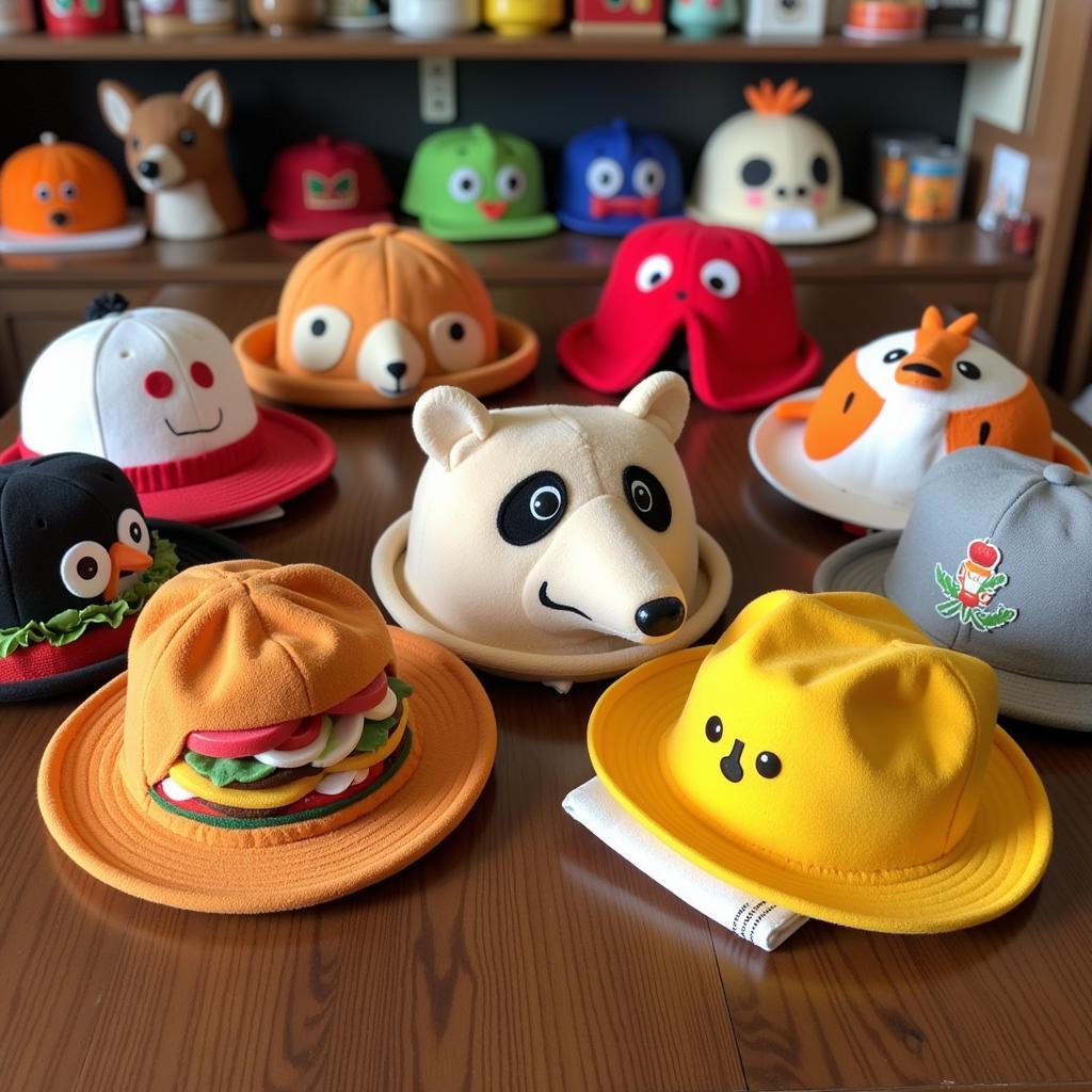 A collection of fun and quirky novelty hats