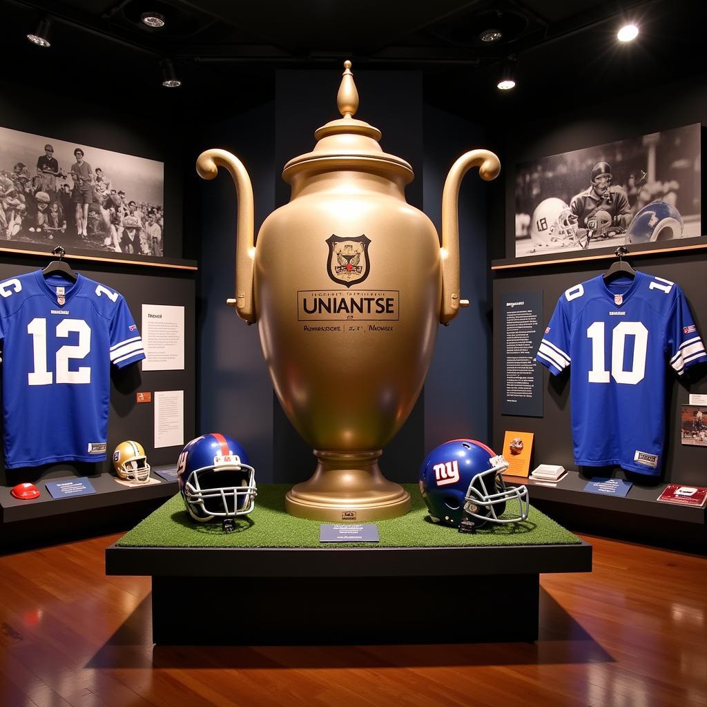 NY Giants Urn Museum Exhibit