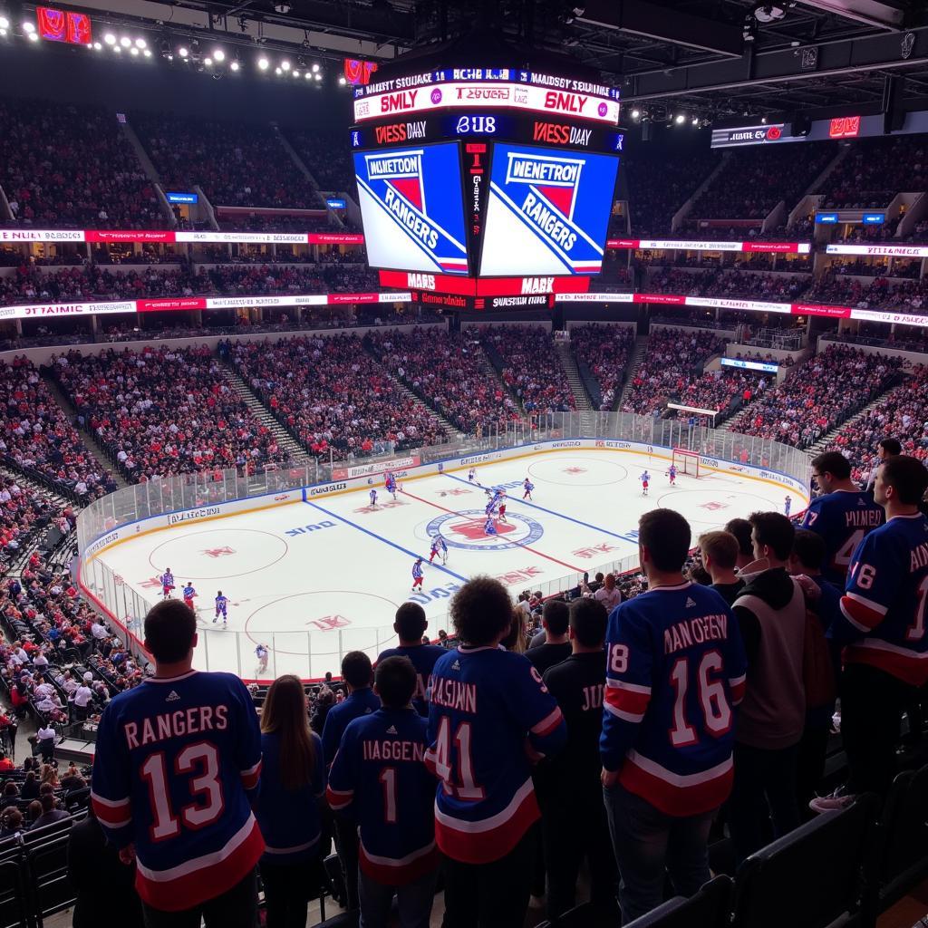 NY Rangers Fans Wearing Heritage Jerseys