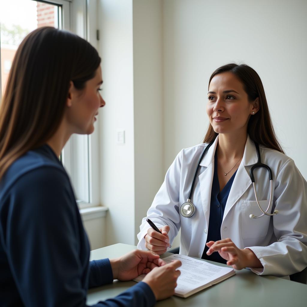 Woman consulting with a doctor about O-Shot in Atlanta