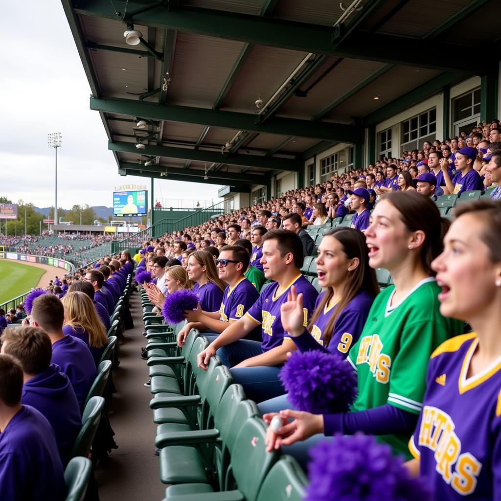 Fans sporting Ogden Raptors jerseys at Lindquist Field