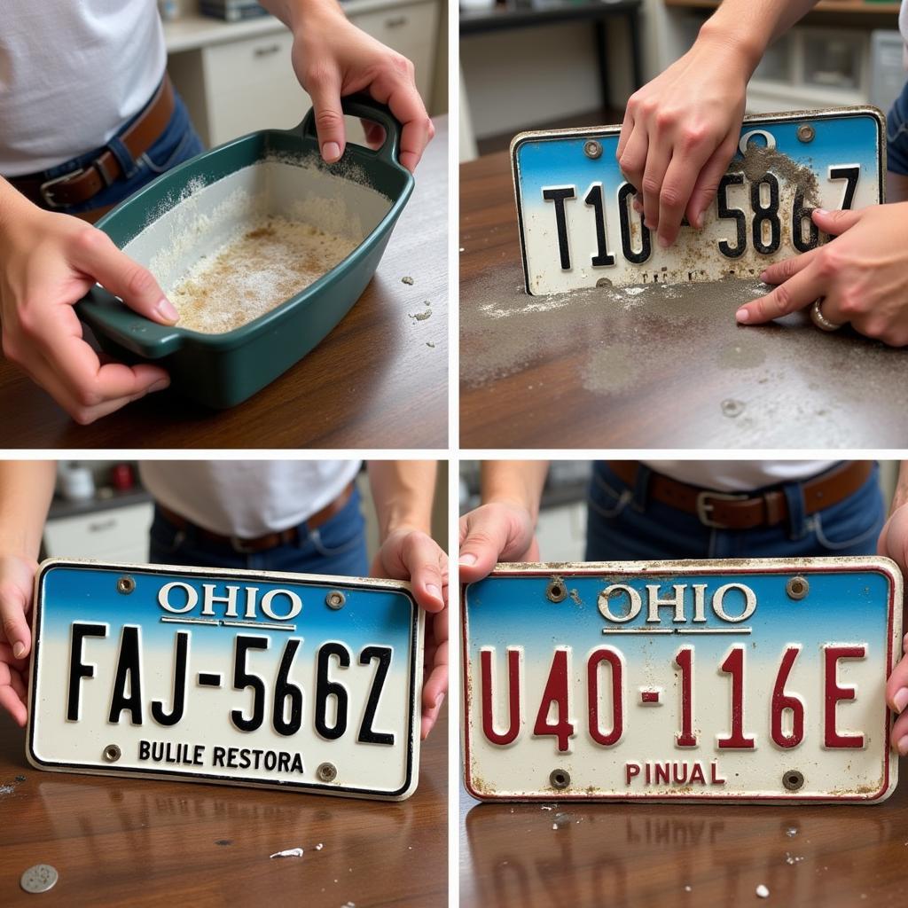 Preserving a Vintage Ohio License Plate