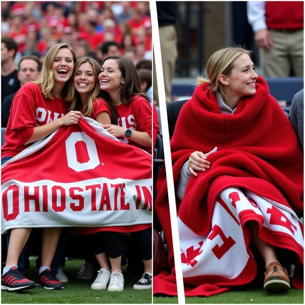 Ohio Stadium Blanket Size Comparison