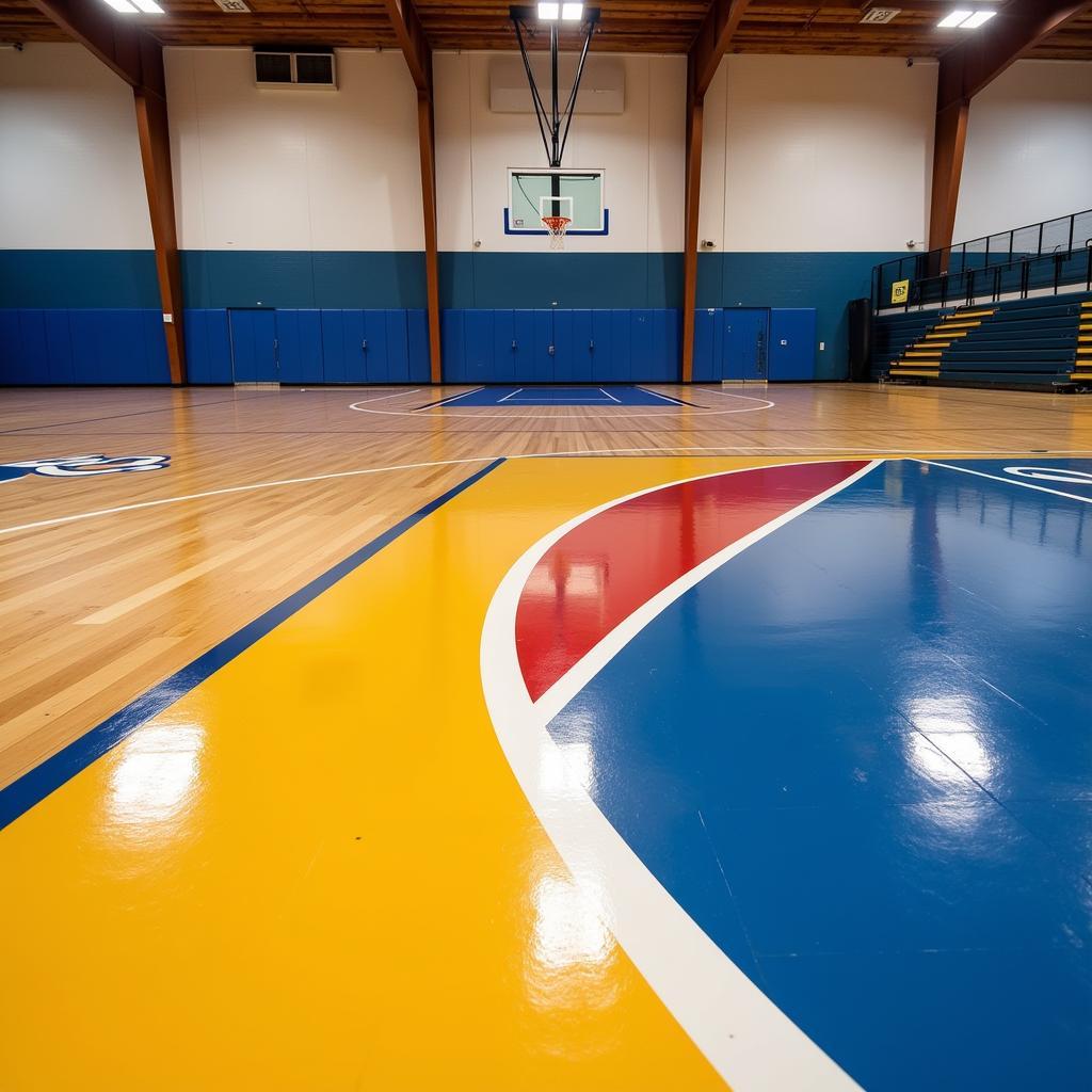 Omni Deck Flooring on a Basketball Court