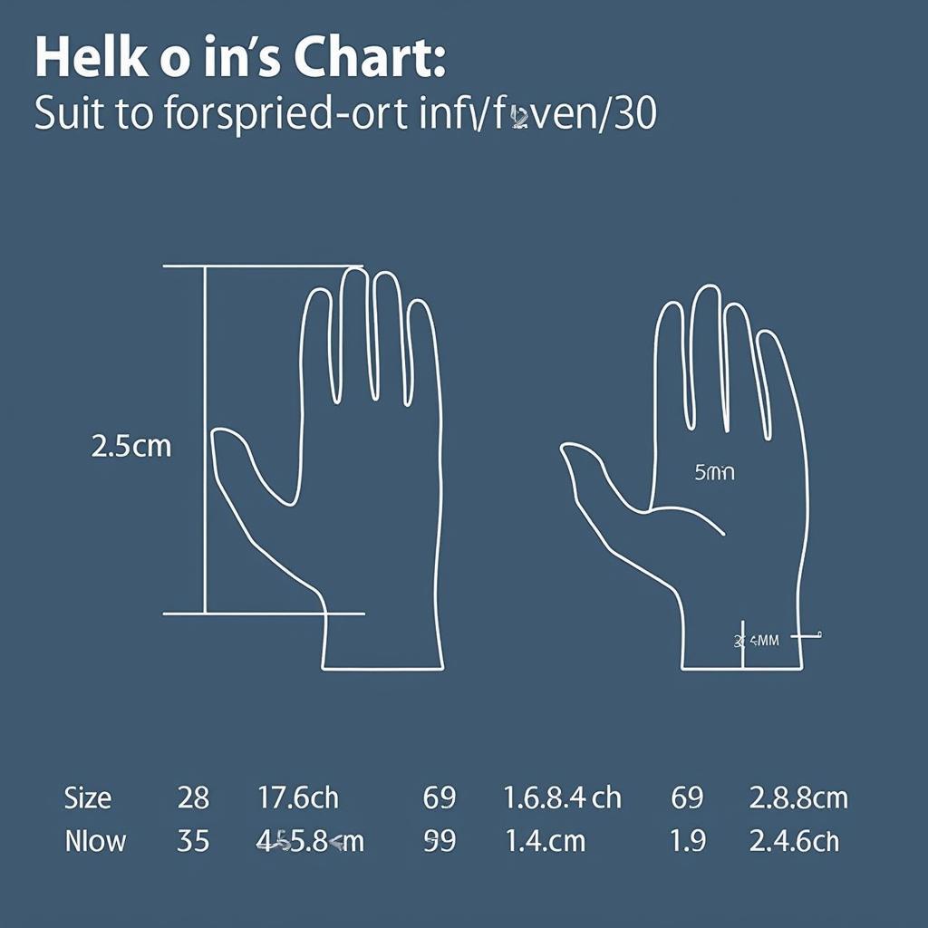 One Glove Geo 3.0 Size Chart