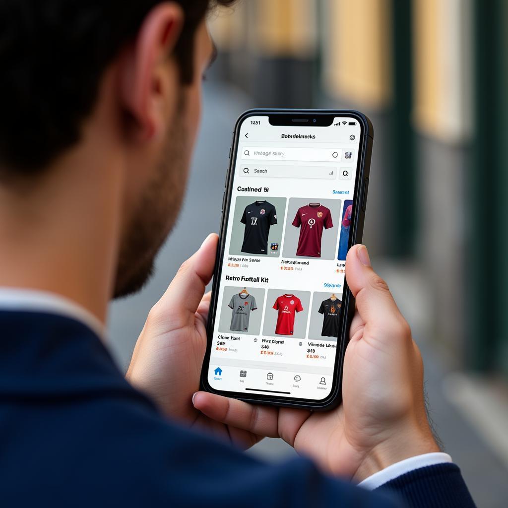 Searching for a toyo shirt on a mobile phone