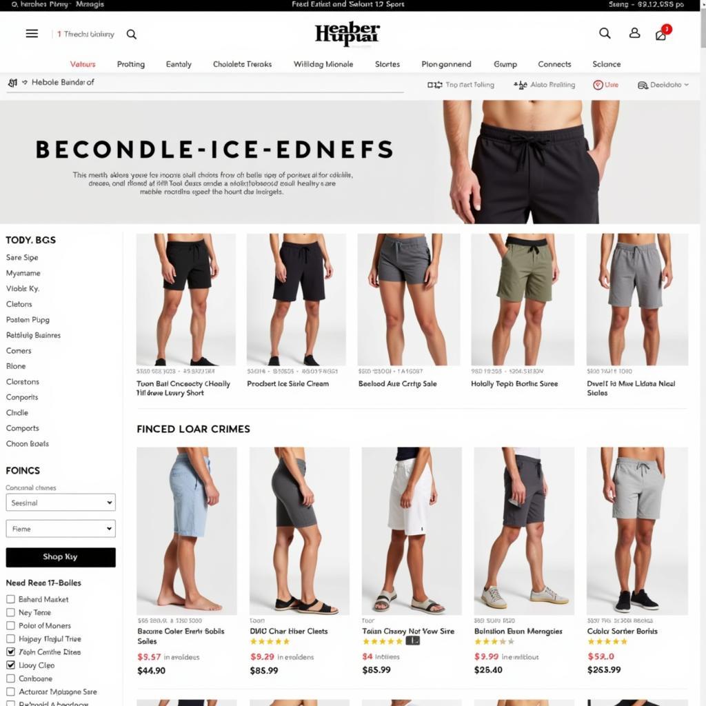 Online Store Displaying a Wide Selection of Baseball Ice Cream Shorts