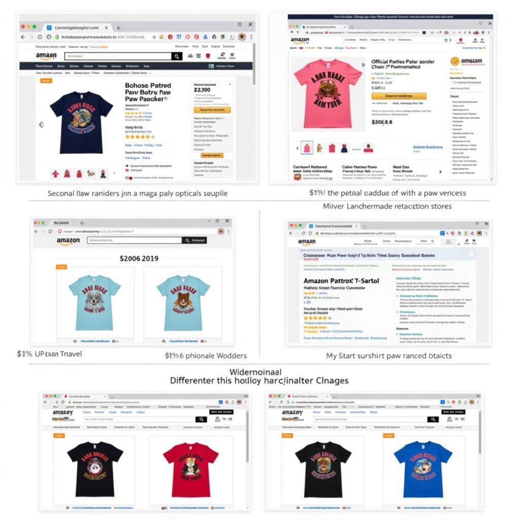 Online stores and marketplaces showcasing a variety of personalized Paw Patrol T-shirts