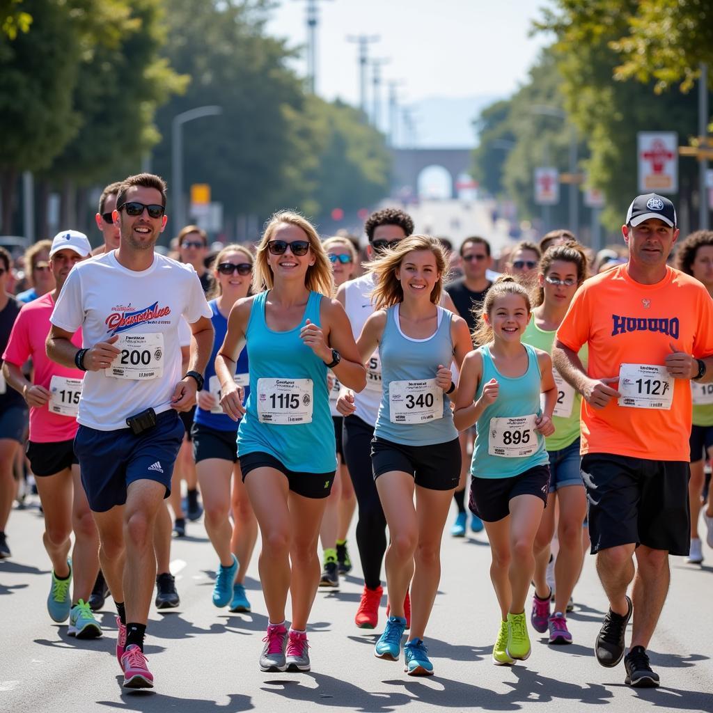 Runners participating in the Orange County 5k