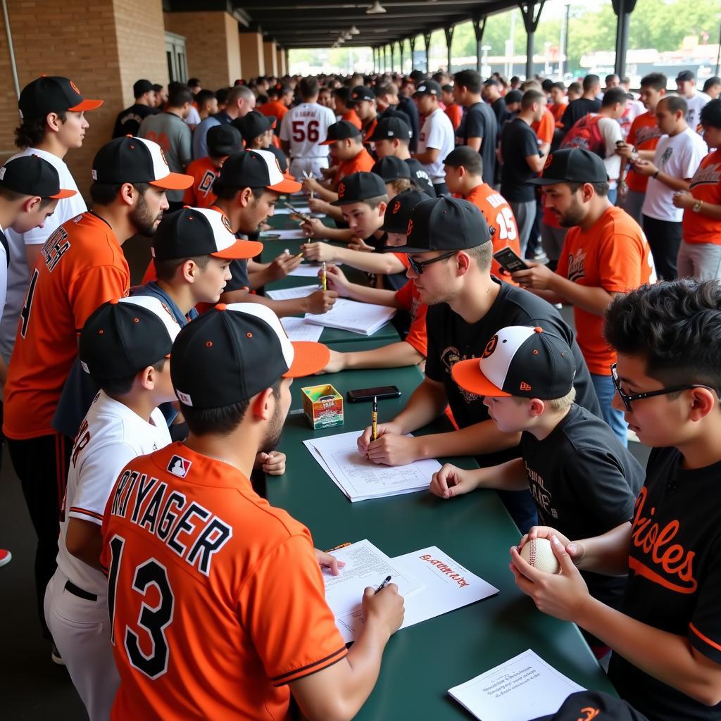 Baltimore Orioles Autograph Session at Camden Yards