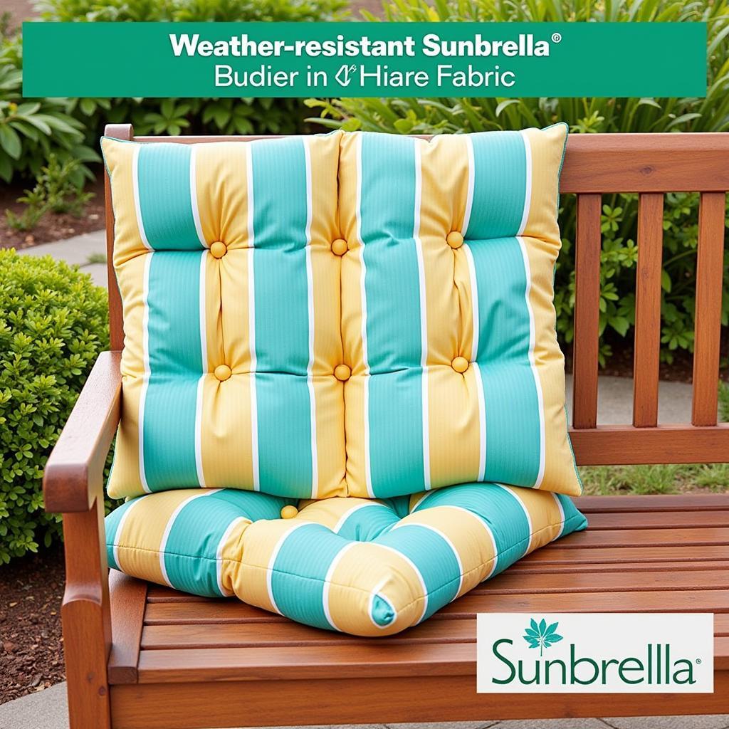 Weather-Resistant 54 Inch Outdoor Bench Cushion