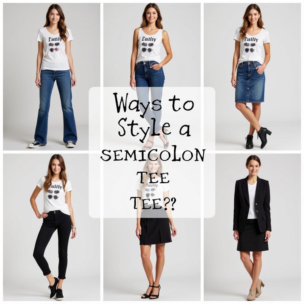 Outfit ideas featuring the semicolon tee shirt