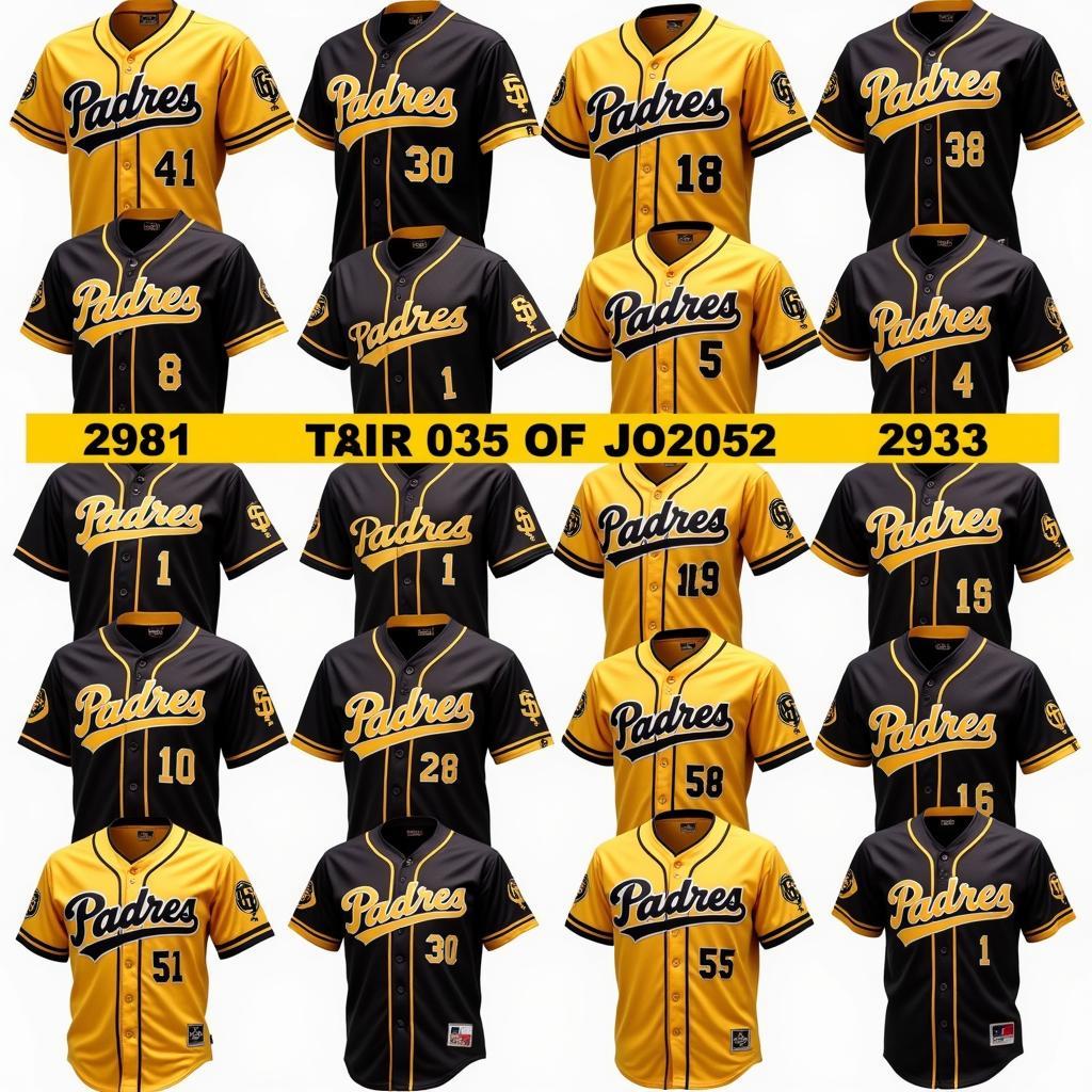 Evolution of the San Diego Padres jersey from 1969 to present day