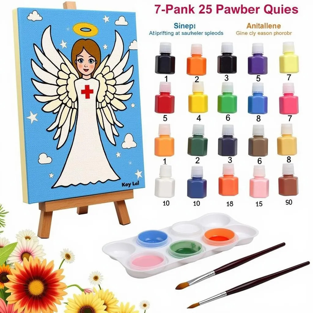 Paint by Number Angel Kit for Beginners