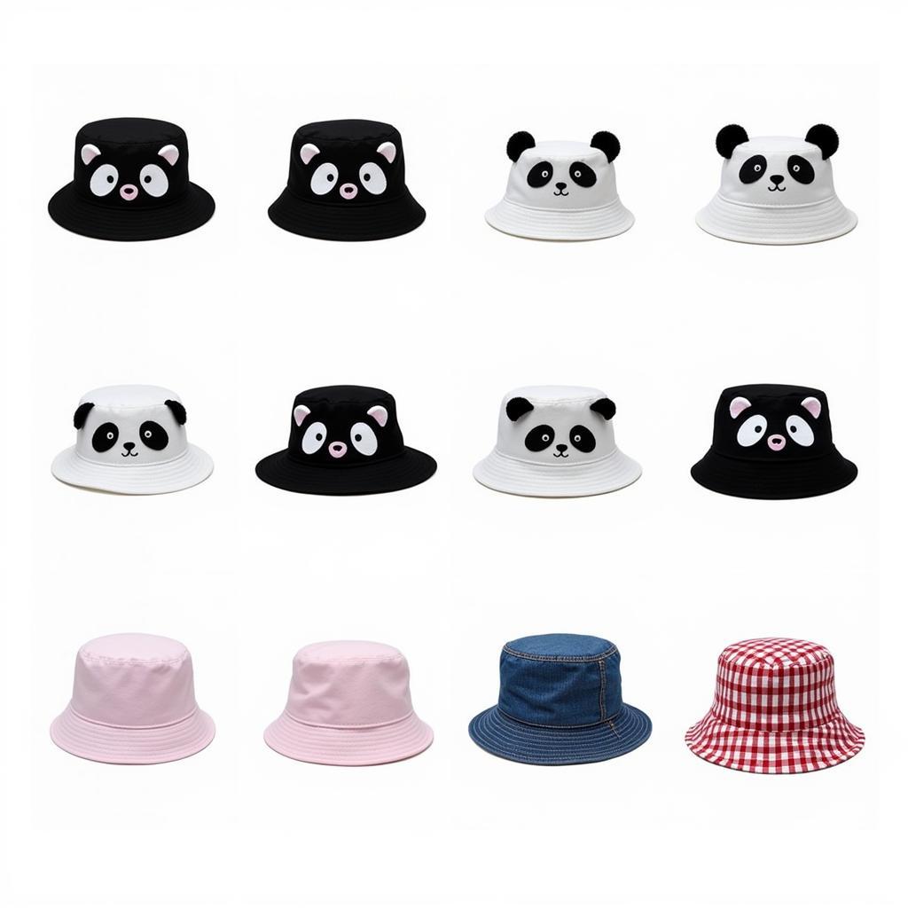 Different Panda Bucket Hat Styles