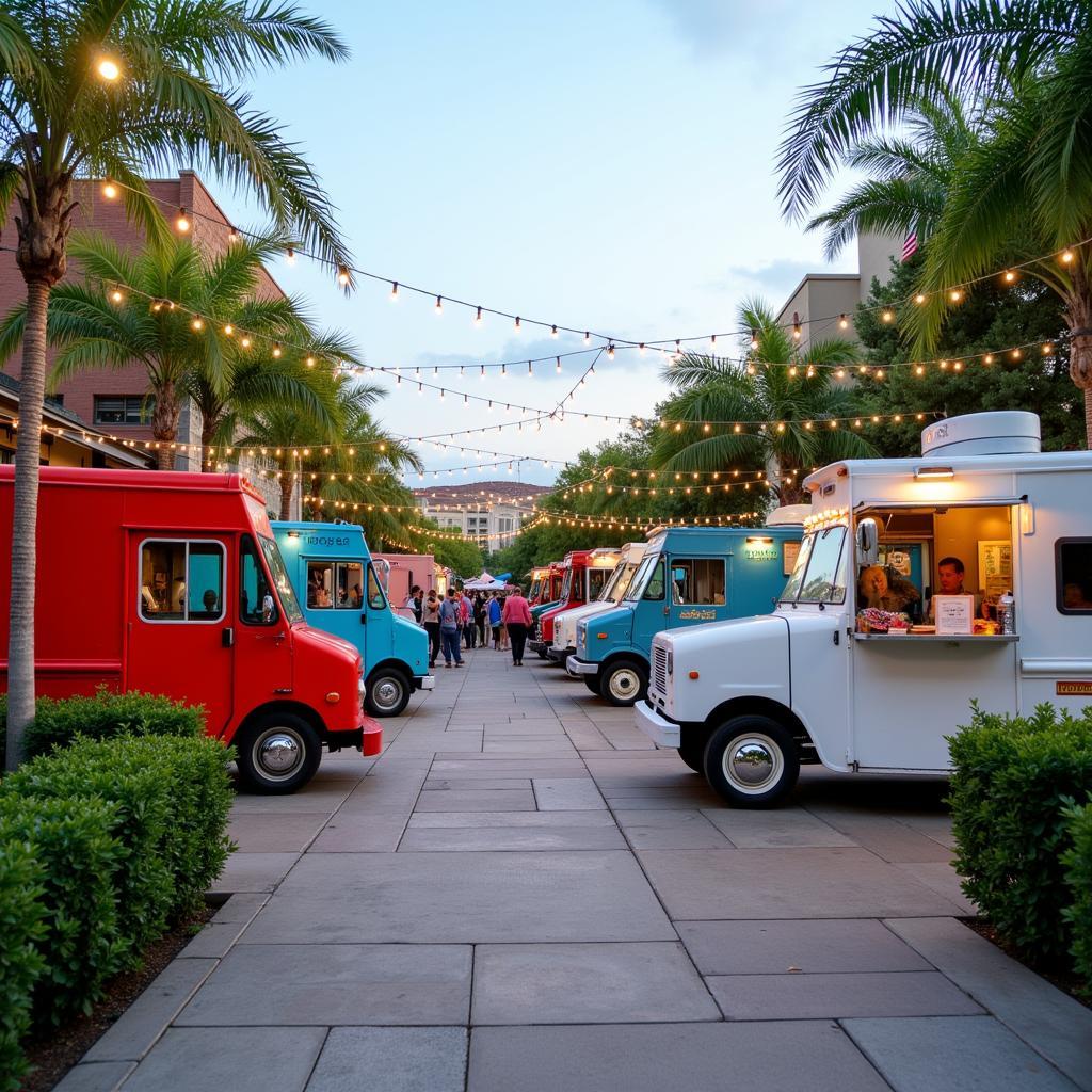 Food Trucks at Party on the Patio