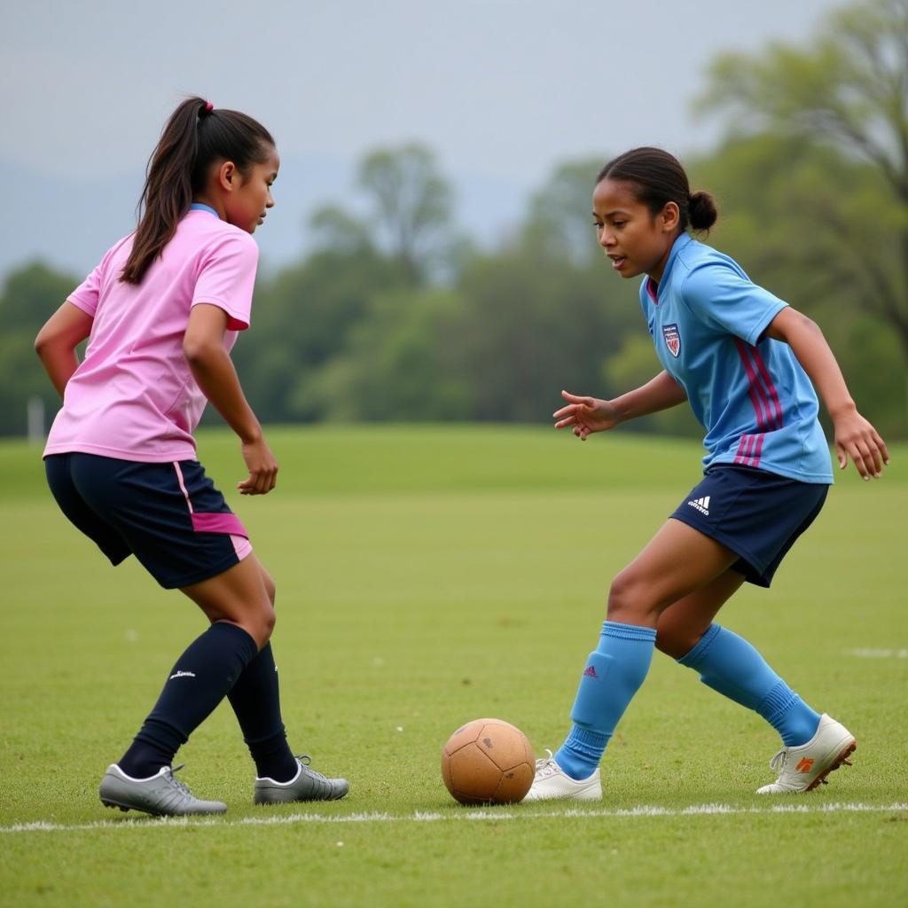 Passing Drills with Wooden Ball