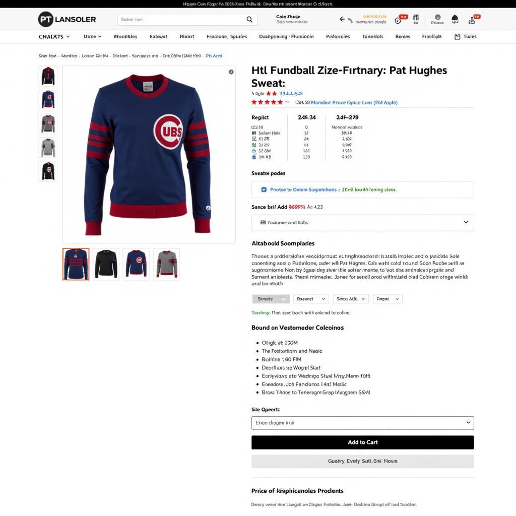 The Pat Hughes Cubs Sweater Featured in an Online Store