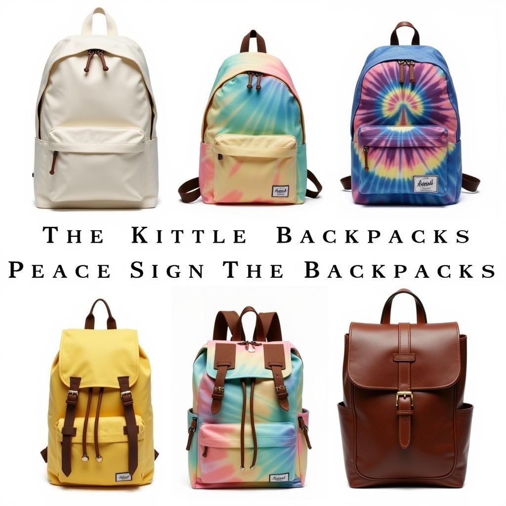 Various Styles of Peace Sign Backpacks