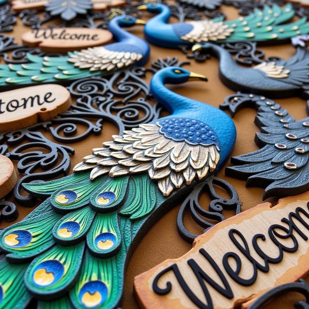 Peacock Welcome Sign Designs