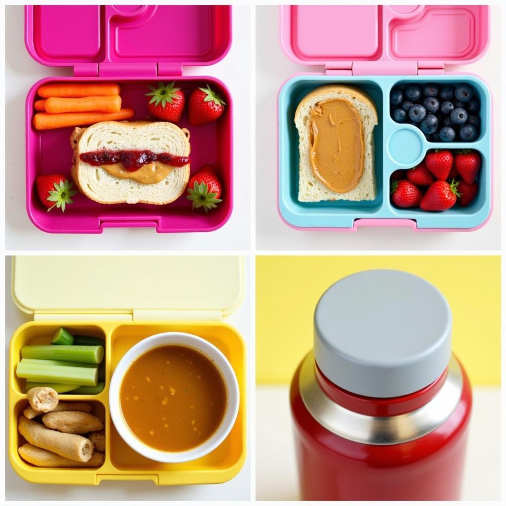 Healthy Lunchbox Ideas with Peanuts and Thermos