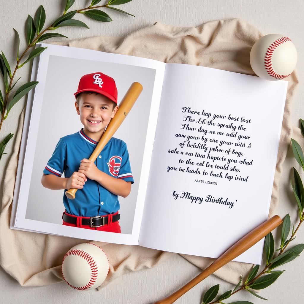 Personalized Baseball Birthday Card