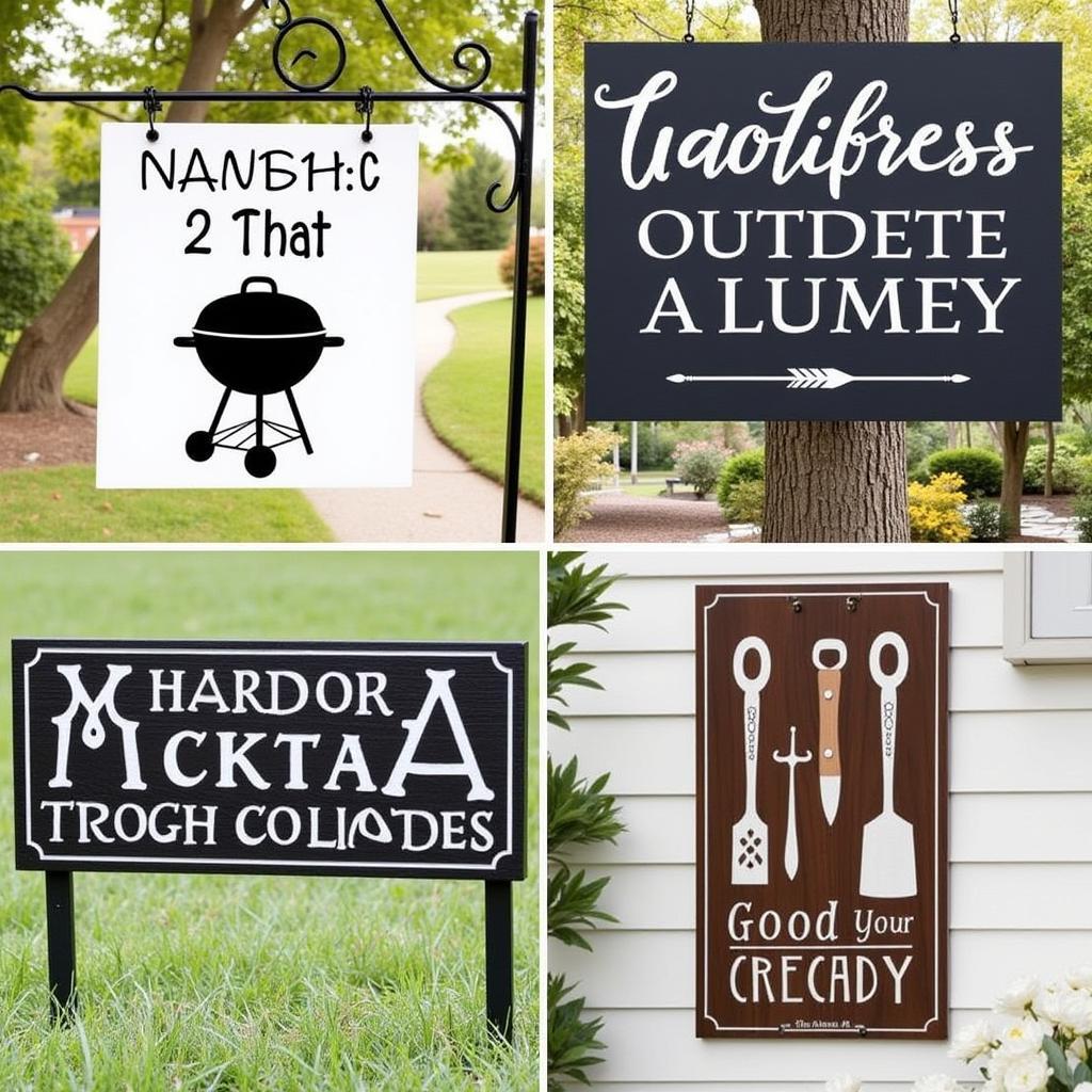 Personalized BBQ Signs with Names and Quotes