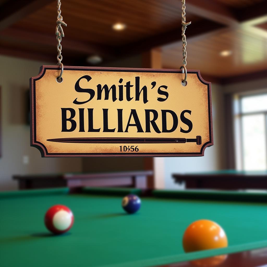 Custom Billiard Sign Ideas