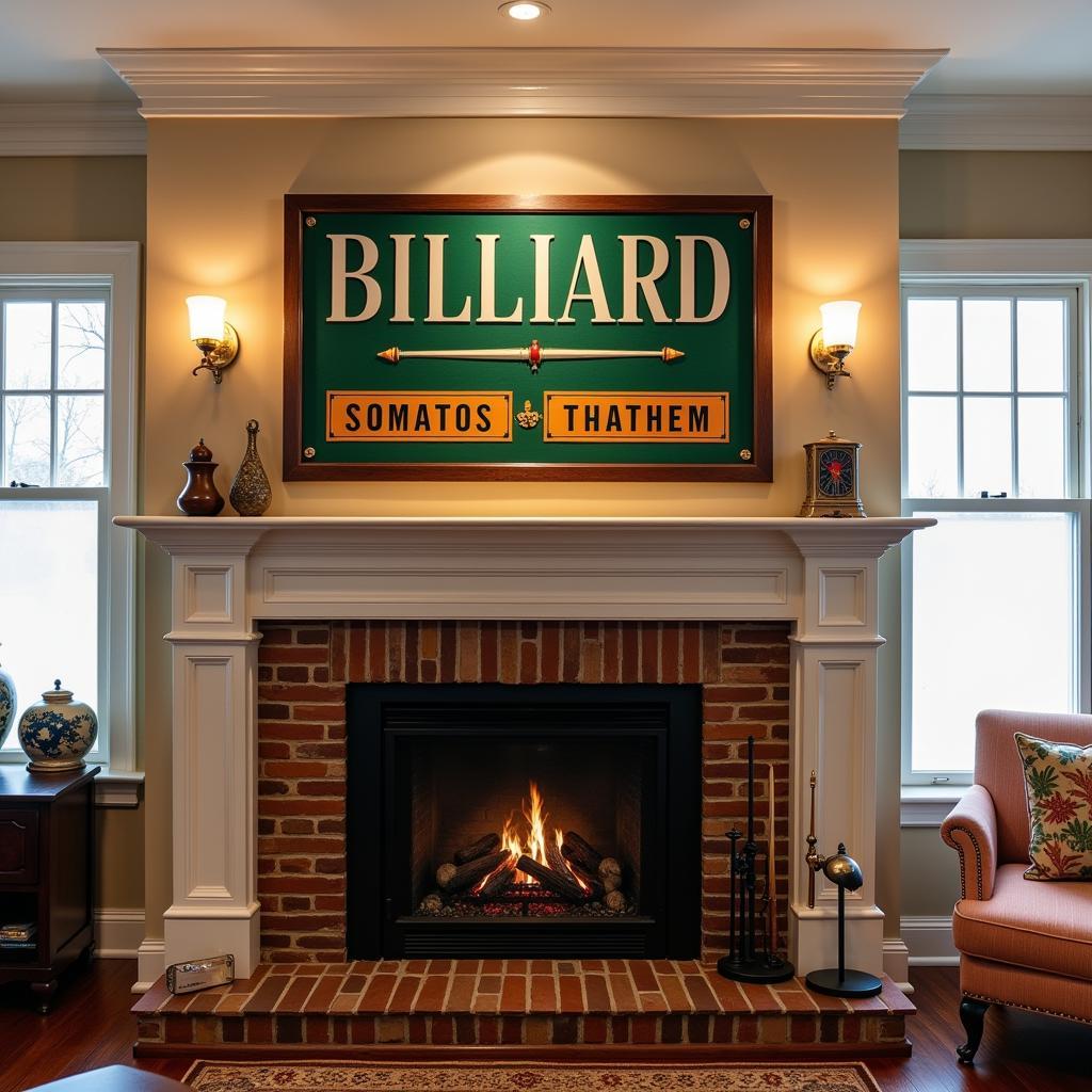 Placement and Style of Personalized Billiard Signs