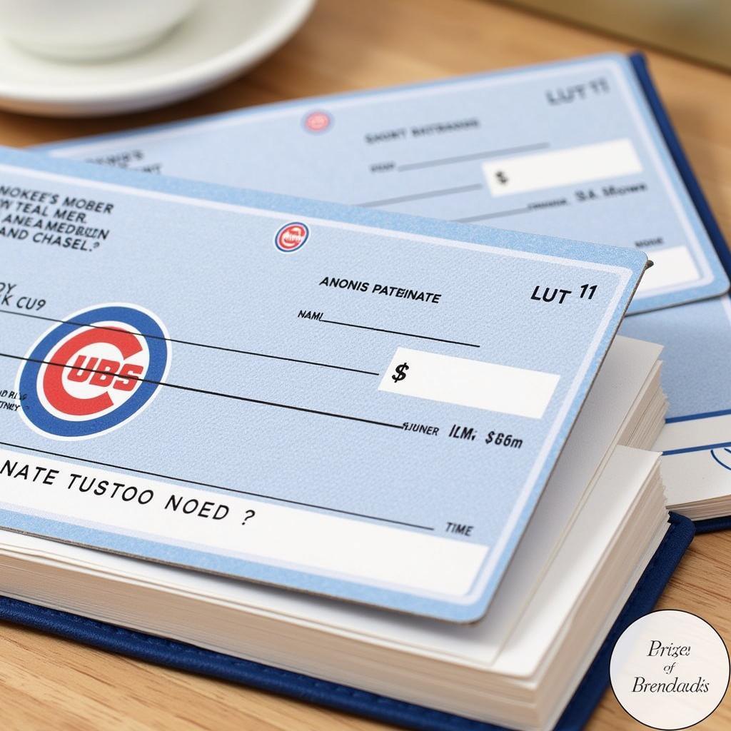 Personalized Chicago Cubs Checks