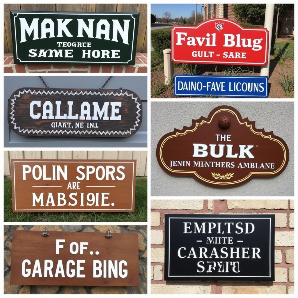 Personalized Garage Sign Ideas