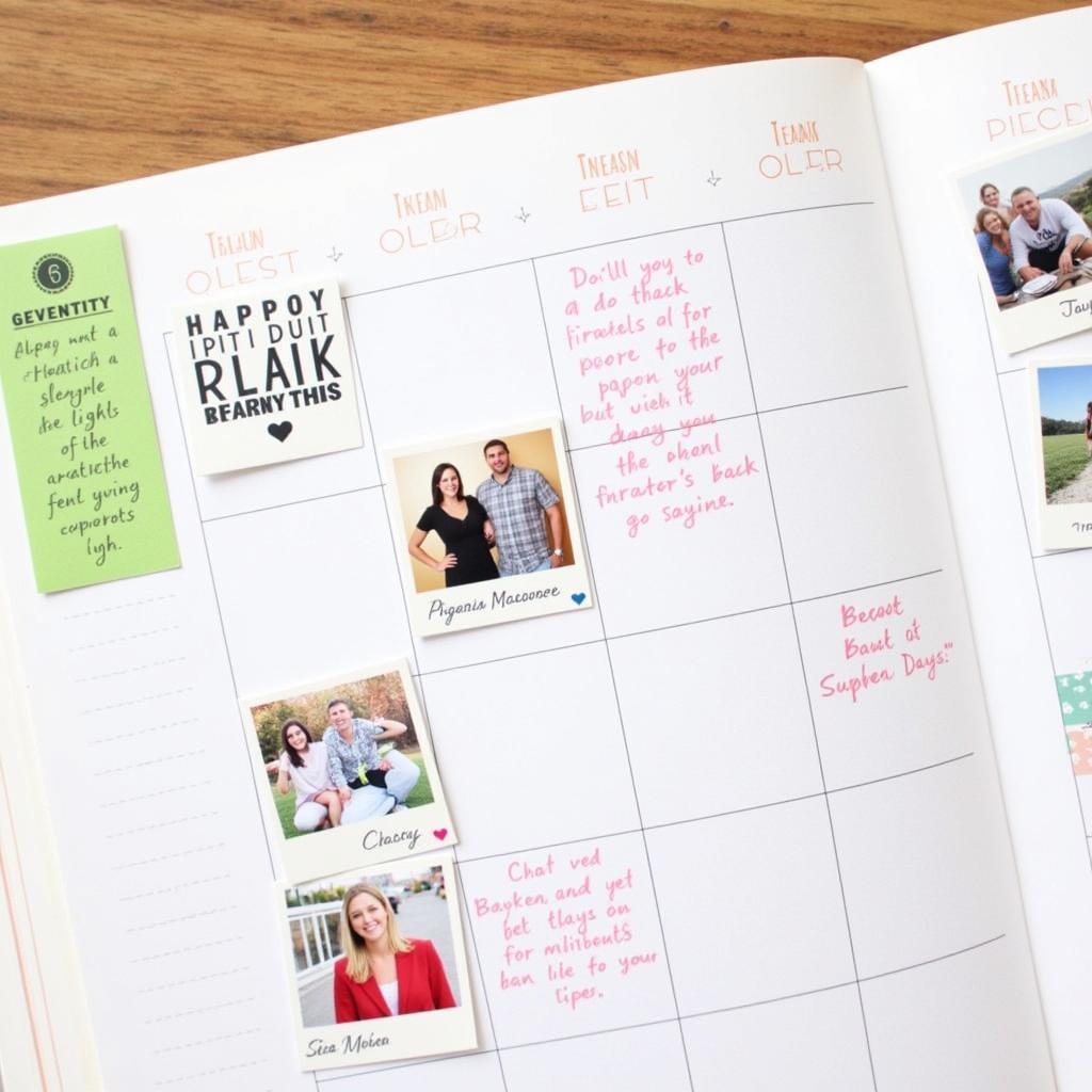 Personalized Happy Notes Calendar Spread