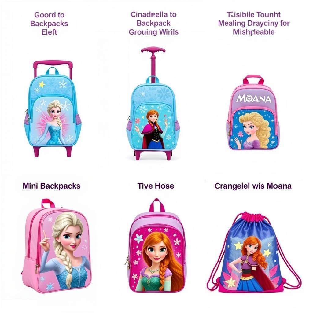 Various Styles of Personalized Princess Backpacks