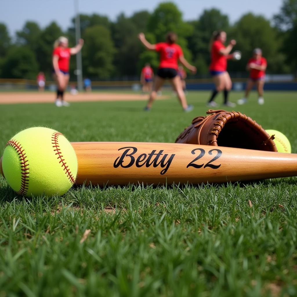 Personalized softball bat for senior players