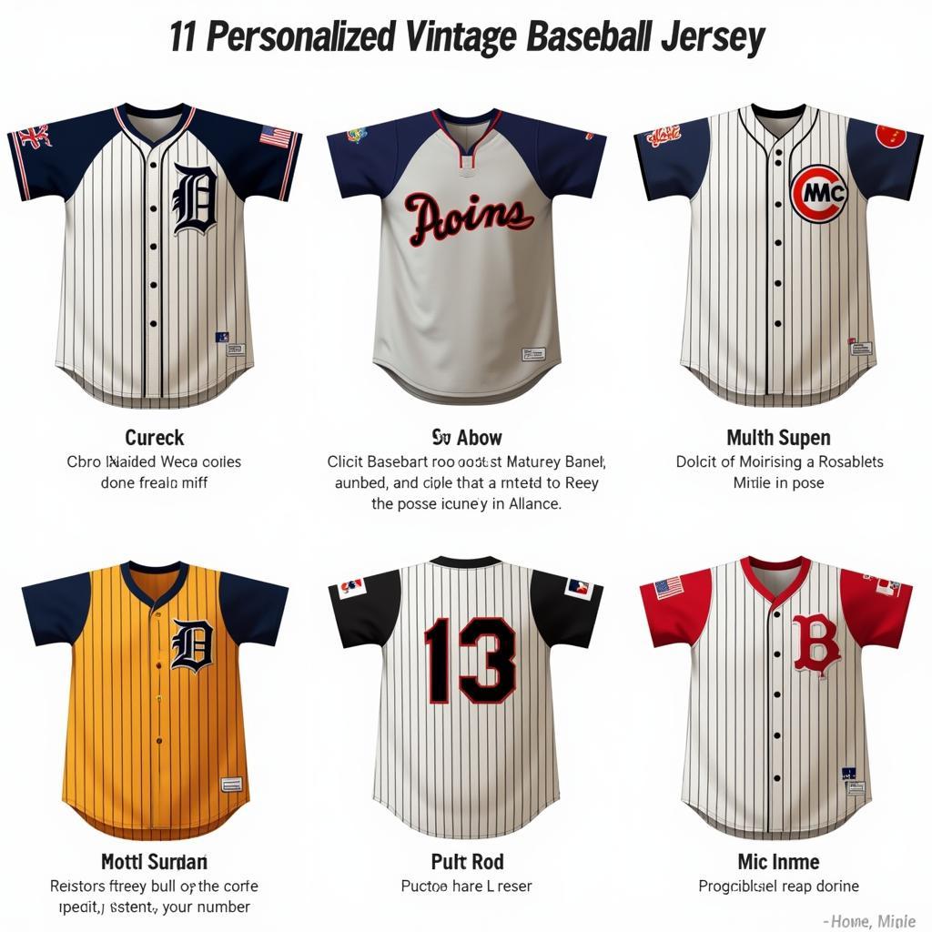 Different Styles of Personalized Vintage Baseball Jerseys