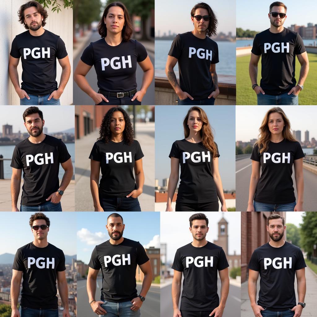 Men and Women Sporting Different Styles of PGH T-shirts