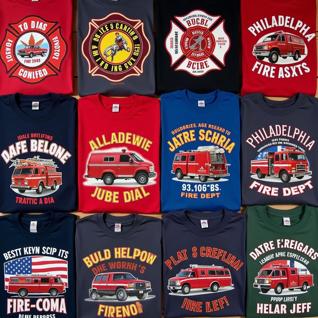 Showcasing a Collection of Philadelphia Fire Dept T-Shirts