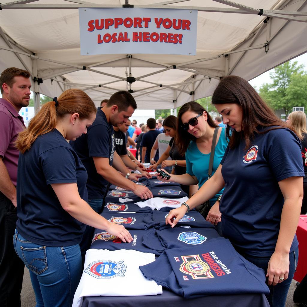 Philadelphia Fire Dept T-shirts for Sale at Community Event