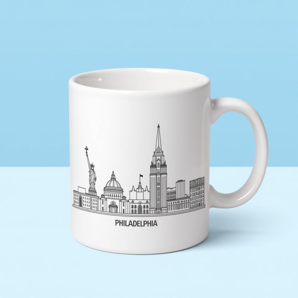 Philadelphia skyline coffee mug